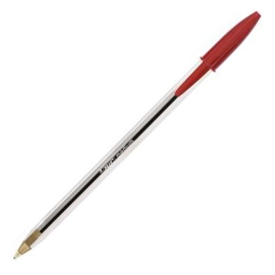 Bolígrafo BIC CRISTAL rojo punta 1mm