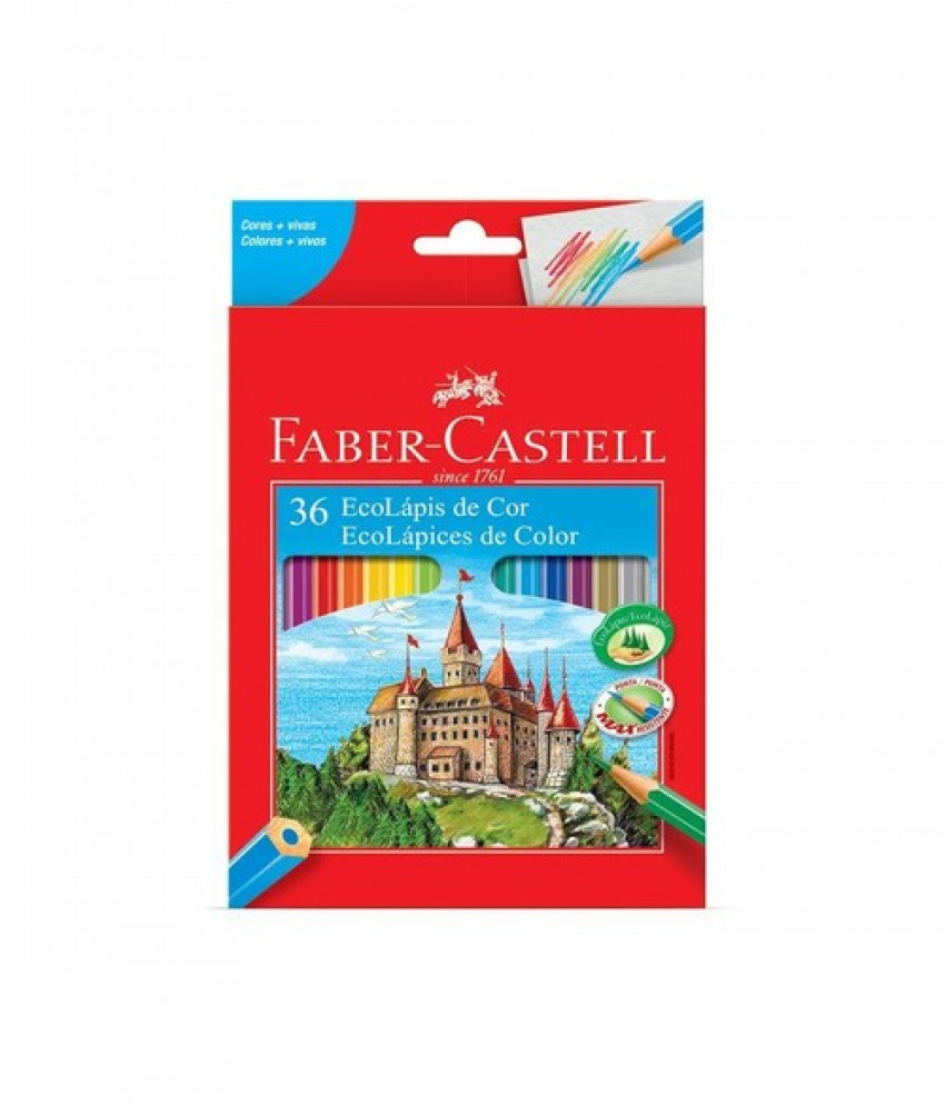 Estuche 36 lápices hexagonales de colores Faber Castell