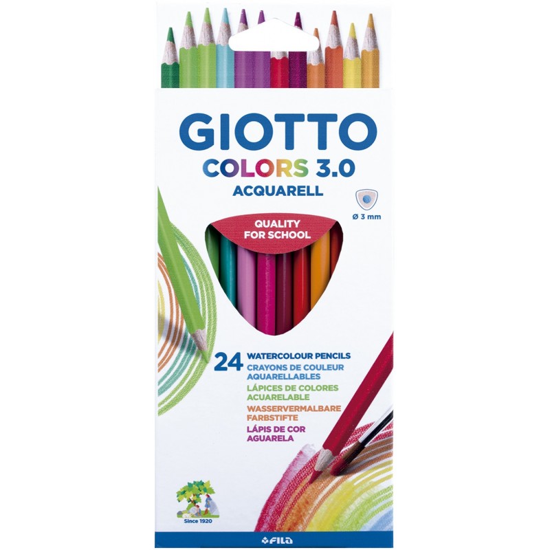 Estuche 24 lapices colores Giotto colors 3.0 acuarelables