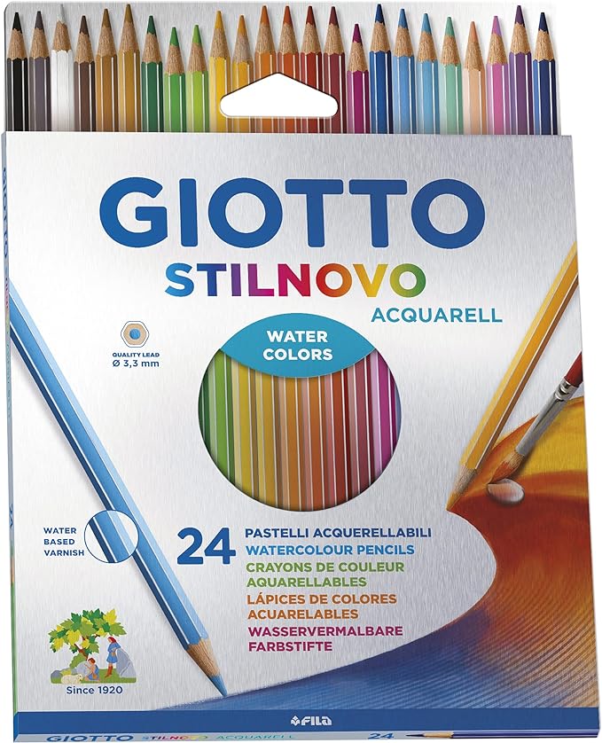 Estuche 24 lápices colores Giotto Stilnovo aquar